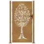 Puerta de jardín acero corten diseño árbol 105x205 cm de vidaXL, Puertas de jardín - Ref: Foro24-153219, Precio: 280,47 €, De...