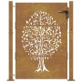 Puerta de jardín acero corten diseño árbol 105x155 cm de vidaXL, Puertas de jardín - Ref: Foro24-153217, Precio: 192,33 €, De...