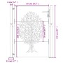 Puerta de jardín acero corten diseño árbol 105x155 cm de vidaXL, Puertas de jardín - Ref: Foro24-153217, Precio: 192,33 €, De...