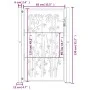 Gartentor aus Cortenstahl, Bambusdesign, 105 x 130 cm von vidaXL, Gartentore - Ref: Foro24-153186, Preis: 229,85 €, Rabatt: %