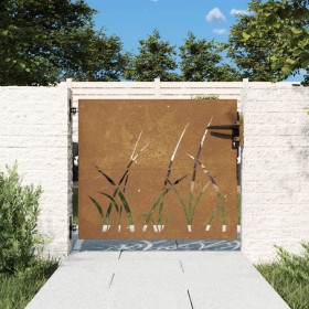 Puerta de jardín acero corten diseño hierba 85x75 cm de vidaXL, Puertas de jardín - Ref: Foro24-153220, Precio: 91,95 €, Desc...