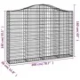 Galvanized iron arch-shaped gabions basket 200x30x140/160 cm by vidaXL, Pots and planters - Ref: Foro24-153387, Price: 98,22 ...