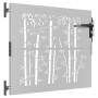Puerta de jardín acero corten diseño bambú 85x100 cm
