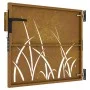 Puerta de jardín acero corten diseño hierba 85x75 cm de vidaXL, Puertas de jardín - Ref: Foro24-153220, Precio: 97,47 €, Desc...