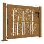 Puerta de jardín acero corten diseño bambú 105x80 cm de vidaXL, Puertas de jardín - Ref: Foro24-153238, Precio: 127,41 €, Des...