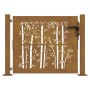 Corten steel garden gate bamboo design 105x80 cm by vidaXL, garden gates - Ref: Foro24-153238, Price: 129,43 €, Discount: %