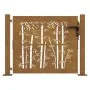 Puerta de jardín acero corten diseño bambú 105x80 cm de vidaXL, Puertas de jardín - Ref: Foro24-153238, Precio: 127,41 €, Des...