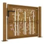 Puerta de jardín acero corten diseño bambú 105x80 cm de vidaXL, Puertas de jardín - Ref: Foro24-153238, Precio: 127,41 €, Des...