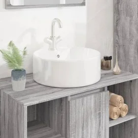 Lavabo redondo de cerámica blanco 40x14,5 cm de vidaXL, Lavabos - Ref: Foro24-153339, Precio: 67,98 €, Descuento: %