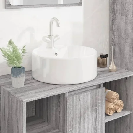 Rundes weißes Keramikwaschbecken 40x14,5 cm von vidaXL, Sinkt - Ref: Foro24-153339, Preis: 67,98 €, Rabatt: %