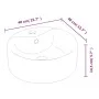 Rundes weißes Keramikwaschbecken 40x14,5 cm von vidaXL, Sinkt - Ref: Foro24-153339, Preis: 67,98 €, Rabatt: %