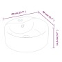 Rundes weißes Keramikwaschbecken 40x14,5 cm von vidaXL, Sinkt - Ref: Foro24-153339, Preis: 69,28 €, Rabatt: %