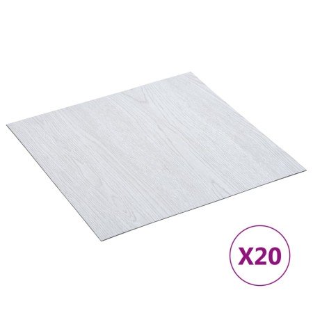 Tarimas de suelo autoadhesivas 20 uds PVC blanco 1,86 m² en Suelos y moquetas | Comprar online en Foro24