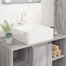 Quadratisches weißes Keramikwaschbecken 37x37x13 cm von vidaXL, Sinkt - Ref: Foro24-153341, Preis: 56,86 €, Rabatt: %