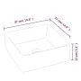 Lavabo cuadrado de cerámica blanco 37x37x13 cm de vidaXL, Lavabos - Ref: Foro24-153341, Precio: 56,79 €, Descuento: %