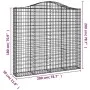 Cesta gaviones forma arco hierro galvanizado 200x30x180/200 cm de vidaXL, Maceteros y jardineras - Ref: Foro24-153389, Precio...