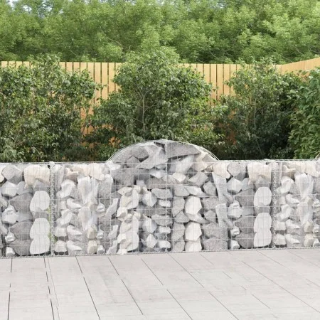 Cesta de gaviones forma arco hierro galvanizado 200x30x80/100cm de vidaXL, Maceteros y jardineras - Ref: Foro24-153484, Preci...