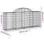 Cesta de gaviones forma arco hierro galvanizado 200x30x80/100cm de vidaXL, Maceteros y jardineras - Ref: Foro24-153484, Preci...