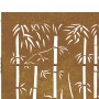 Puerta de jardín acero corten diseño bambú 85x150 cm