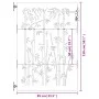 Gartentor aus Cortenstahl, Bambusdesign, 85 x 150 cm von vidaXL, Gartentore - Ref: Foro24-153235, Preis: 150,57 €, Rabatt: %