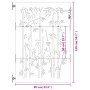 Puerta de jardín acero corten diseño bambú 85x150 cm