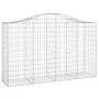 Galvanized iron arch-shaped gabions basket 200x50x120/140 cm by vidaXL, Pots and planters - Ref: Foro24-153396, Price: 76,46 ...