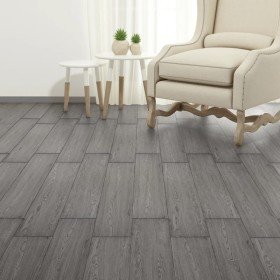 Lamas para suelo autoadhesivas PVC gris oscuro 5,21 m² 2 mm