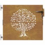 Puerta de jardín acero corten diseño árbol 85x100 cm de vidaXL, Puertas de jardín - Ref: Foro24-153209, Precio: 132,66 €, Des...