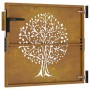 Puerta de jardín acero corten diseño árbol 85x100 cm de vidaXL, Puertas de jardín - Ref: Foro24-153209, Precio: 132,66 €, Des...