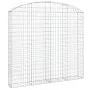 Gabion basket arch shape galvanized iron 200x30x180/200 cm by vidaXL, Pots and planters - Ref: Foro24-153469, Price: 118,51 €...