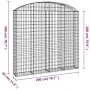 Gabion basket arch shape galvanized iron 200x30x180/200 cm by vidaXL, Pots and planters - Ref: Foro24-153469, Price: 118,51 €...