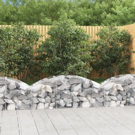 Bogenförmiger Gabionenkorb aus verzinktem Eisen, 150 x 50 x 40/60 cm von vidaXL, Töpfe und Pflanzgefäße - Ref: Foro24-153452,...
