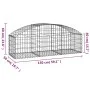 Galvanized iron arch-shaped gabion basket 150x50x40/60 cm by vidaXL, Pots and planters - Ref: Foro24-153452, Price: 35,78 €, ...