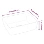 Rectangular white ceramic sink 48x37x13 cm by vidaXL, Sinks - Ref: Foro24-153338, Price: 91,40 €, Discount: %