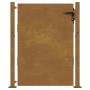 Puerta de jardín acero corten 105x155 cm de vidaXL, Puertas de jardín - Ref: Foro24-153265, Precio: 214,64 €, Descuento: %