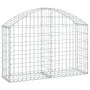 Gabion basket in arched shape, made of galvanized iron, 100x30x60/80 cm. by vidaXL, Pots and planters - Ref: Foro24-153423, P...