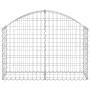 Gabion basket in arched shape, made of galvanized iron, 100x30x60/80 cm. by vidaXL, Pots and planters - Ref: Foro24-153423, P...