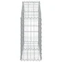 Gabion basket in arched shape, made of galvanized iron, 100x30x60/80 cm. by vidaXL, Pots and planters - Ref: Foro24-153423, P...