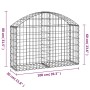 Gabionenkorb Bogenform verzinktes Eisen 100x30x60/80 cm von vidaXL, Töpfe und Pflanzgefäße - Ref: Foro24-153423, Preis: 28,18...