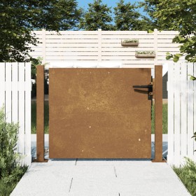 Puerta de jardín acero corten 105x105 cm