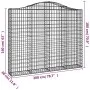 Galvanized iron arch-shaped gabions basket 200x30x160/180 cm by vidaXL, Pots and planters - Ref: Foro24-153388, Price: 148,81...
