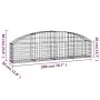 Galvanized iron arch-shaped gabion basket 200x30x40/60 cm by vidaXL, Pots and planters - Ref: Foro24-153462, Price: 52,50 €, ...
