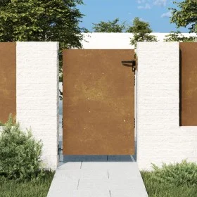 Puerta de jardín acero corten 85x125 cm de vidaXL, Puertas de jardín - Ref: Foro24-153258, Precio: 148,62 €, Descuento: %