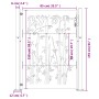 Puerta de jardín acero corten diseño bambú 105x155 cm de vidaXL, Puertas de jardín - Ref: Foro24-153241, Precio: 205,30 €, De...