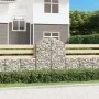Gabion basket arch shape galvanized iron 100x50x120/140 cm by vidaXL, Pots and planters - Ref: Foro24-153436, Price: 44,09 €,...