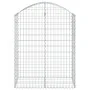 Gabion basket arch shape galvanized iron 100x50x120/140 cm by vidaXL, Pots and planters - Ref: Foro24-153436, Price: 44,09 €,...