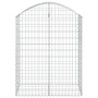 Gabione Korbbogenform aus verzinktem Eisen 100x50x120/140 cm von vidaXL, Töpfe und Pflanzgefäße - Ref: Foro24-153436, Preis: ...