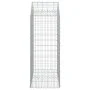 Gabion basket arch shape galvanized iron 100x50x120/140 cm by vidaXL, Pots and planters - Ref: Foro24-153436, Price: 44,09 €,...