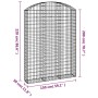 Gabion basket arch shape galvanized iron 150x30x200/220 cm by vidaXL, Pots and planters - Ref: Foro24-153450, Price: 98,75 €,...