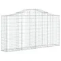 Cesta gaviones forma arco hierro galvanizado 200x30x100/120 cm de vidaXL, Maceteros y jardineras - Ref: Foro24-153385, Precio...